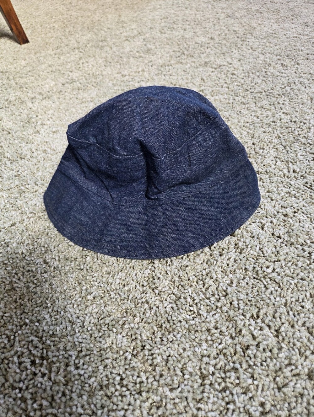 Denim-Style Reversable Bucket Hat - Navy Blue